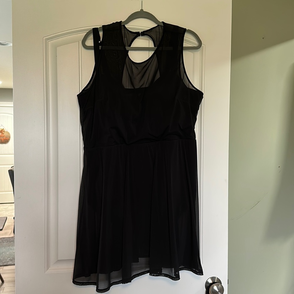 Torrid One Piece Swimsuit with Mesh Overlay Dress